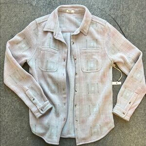 NWT Dylan Light Pink Button-Up Shirt Jacket
